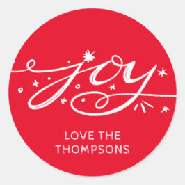 Grote Vreugde Hand Lettered Ronde Sticker