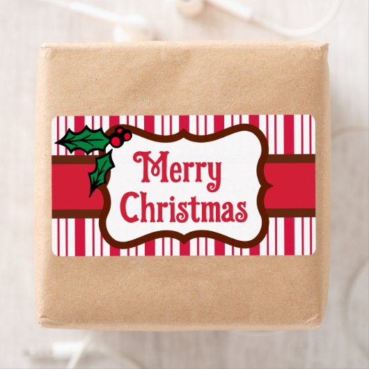 Grote vrolijke kerst pepermunt labels (Insitu)