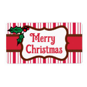 Grote vrolijke kerst pepermunt labels (Voorkant)