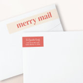 Grote vrolijke kerst wrap rond adreslabel