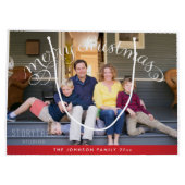 Grote vrolijke kerstfoto groot cadeauzakje (Achterkant)