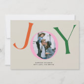 Grote Vrolijkheid Fotokaart met Buffalo Plaid Kaart (Voorkant)