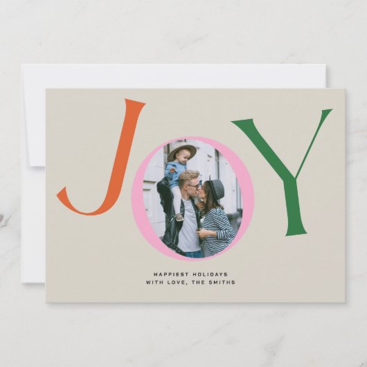 Grote Vrolijkheid Fotokaart met Buffalo Plaid  Kaart (Voorkant)