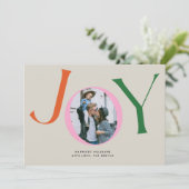 Grote Vrolijkheid Fotokaart met Buffalo Plaid Kaart (Staand voorkant)