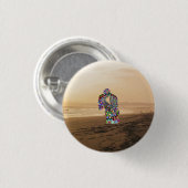 Grote vrouw beter leven ronde button 3,2 cm (Voorkant /achterkant)