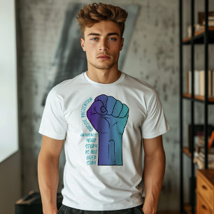 Grote Vuist Preventie van Zelfmoord T-shirt