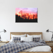 Grote Vurige Zonsopgang Verpakt Canvas (Insitu (Slaapkamer))