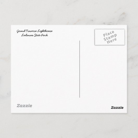 Grote vuurtoren briefkaart (Achterkant)