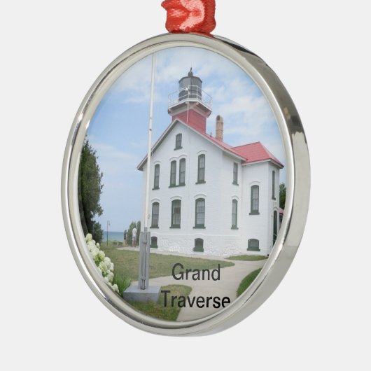 Grote vuurtoren metalen ornament (Links)