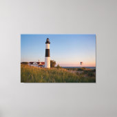 Grote vuurtoren op het meer canvas afdruk (Voorkant)