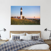 Grote vuurtoren op het meer canvas afdruk (Insitu (Slaapkamer))