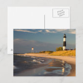 Grote vuurtoren op het Michigan-meer 2 Briefkaart (Voorkant / Achterkant)