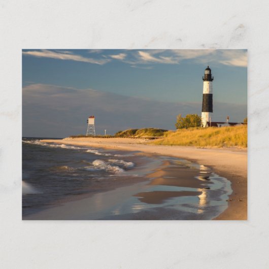 Grote vuurtoren op het Michigan-meer 2 Briefkaart (Voorkant)