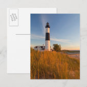Grote vuurtoren op het Michiganmeer 3 Briefkaart (Voorkant / Achterkant)