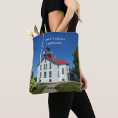 Grote vuurtoren over de hele canvas tas (Dichtbij)