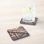 Grote vuurtoren van Haven en pier, Grand Haven Drankjes Onderzetter (Rechterzijde)