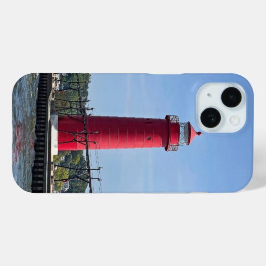 Grote vuurtoren van Haven Michigan Case-Mate iPhone Case (Achterkant (horizontaal))