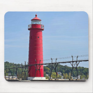Grote vuurtoren van Haven Michigan Muismat
