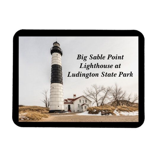 Grote vuurtoren van Sable Point in Ludington Magneet (Horizontaal)