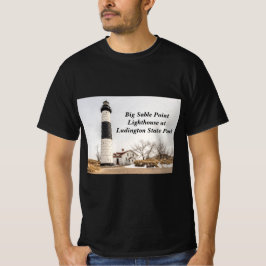 Grote vuurtoren van Sable Point in Ludington T-shirt