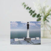 Grote vuurtoren van Sein Finistère Frankrijk Briefkaart (Staand voorkant)