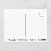 Grote vuurtoren van Sein Finistère Frankrijk Briefkaart (Achterkant)