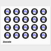 Grote W bij Wildcats Ronde Sticker (Vel)