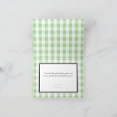 Grote waardering Green Gingham Dank u kaarten (Binnen)