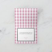 Grote waardering Pink Gingham Dank u kaarten (Binnen)