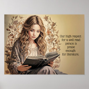 Grote waardering voor literatuur *** quote poster