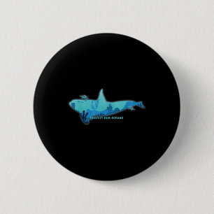 Grote walvis milieubescherming, klimaathaven ronde button 5,7 cm