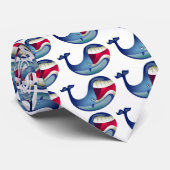 Grote walvis stropdas (Opgerold)