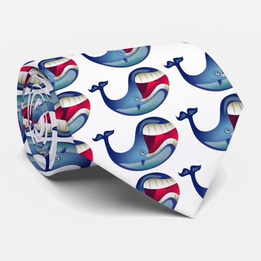 Grote walvis stropdas (Opgerold)