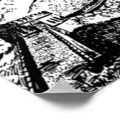 grote wand van china tekening poster (Hoek)