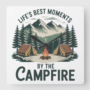 Grote wandklok 'Campfire Moments'