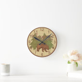 Grote wandklok in de buitenlucht (Huis)