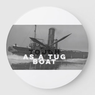 Grote wandklok stevig als sleepboot