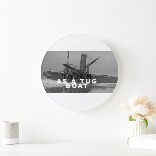 Grote wandklok stevig als sleepboot (Huis)