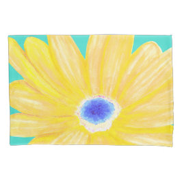 Grote warme gele bloem kussensloop