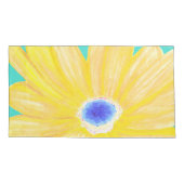 Grote warme gele bloem kussensloop (Achterkant)