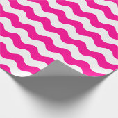 Grote warmroze en witte golven die papier verpakke (Hoek)