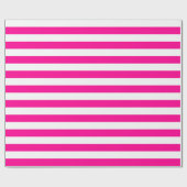 Grote warmroze en witte stripes — Verpakkingspapie Cadeaupapier (Vlak)