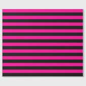 Grote warmroze en zwarte stripes, opvulpapier cadeaupapier (Vlak)