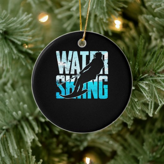 Grote waterkieming Gift Water Skiing Water Skier Keramisch Ornament (Boom)