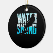 Grote waterkieming Gift Water Skiing Water Skier Keramisch Ornament (Links)