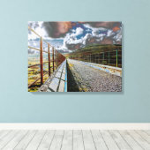 Grote waterkwaliteit van de Viaduct-kaart Acrylpla Canvas Afdruk (Insitu (Houten vloer))