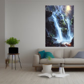 Grote waterval in het bos | AI Art. Poster