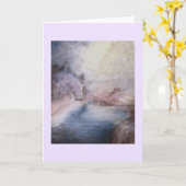 Grote Waterval Sur in Mist Kaart (Gele Bloem)