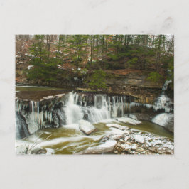Grote Waterval van Tinker Creek in de Winter, Ohio Briefkaart