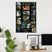 Grote watervallen in het noordoostelijk Poster (Thuiskantoor)